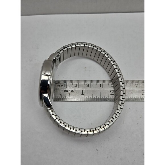 Timex Easy Reader T2N091 Day Date Indiglo Quartz Watch Stretch Band New Battery - Picture 8 of 11